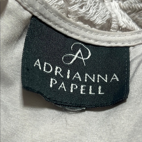 ADRIANNA PAPELL SPECIAL OCCASION LACE AND BEADS IVORY SHEATH DRESS. SIZE 10 - Picture 3 of 11